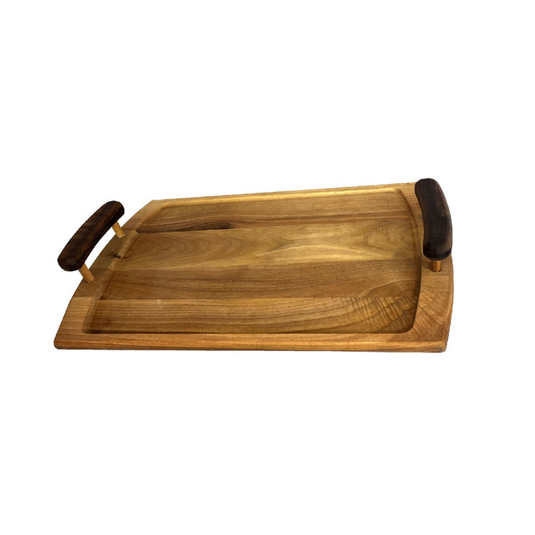 سینی دسته دار مدل دسته چوبی سایز 42 * 27 سانتی متر